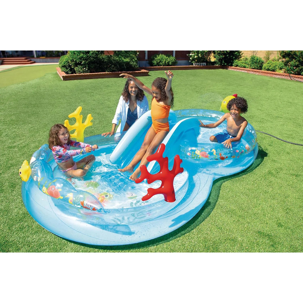 Under the Sea Inflatable Play Center W/ Water Slide, Kids Age 2+