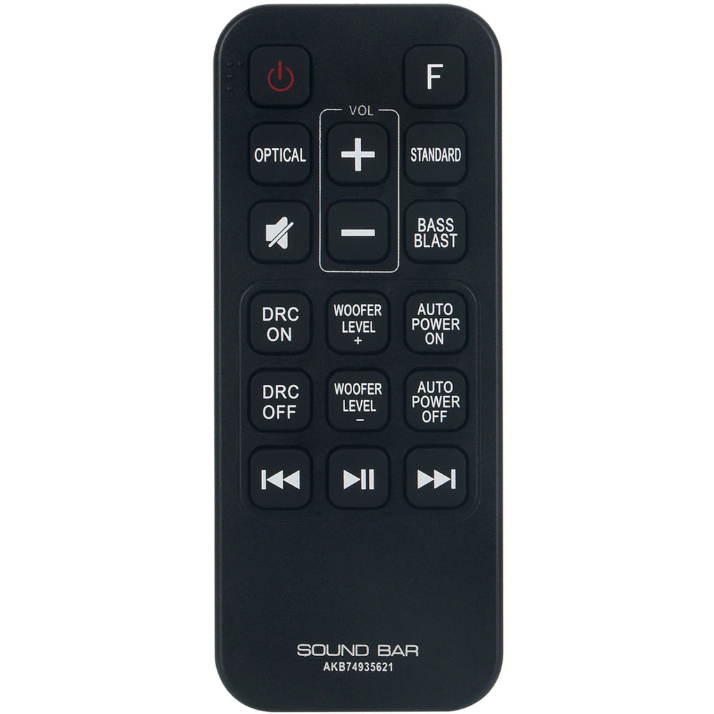 AKB74935621 Replacement Remote Control for LG Wireless Sound Bar SJ2 SPJ2B-W