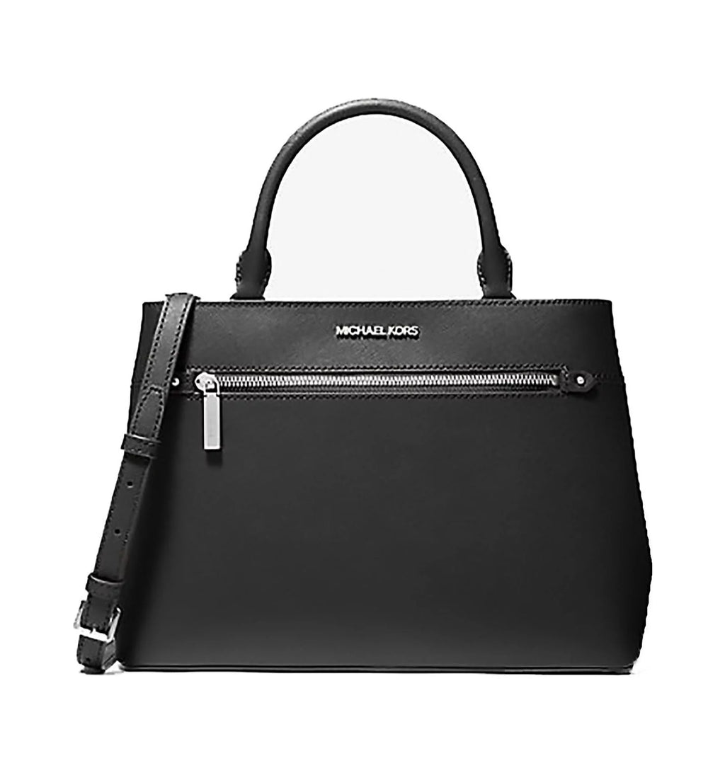 Michael Kors Hailee Large Saffiano Leather Satchel 38T9Cx2S3L Black