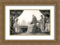 Nicholas Roerich 2x Matted 24x18 Gold Ornate Framed Art Print 'Yaroslav is glad for Kiev'