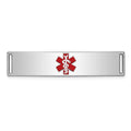 Auriga 925 Sterling Silver Medical Id Plate inch for Bracelet for Women(L- 11inch, W- 43mm)