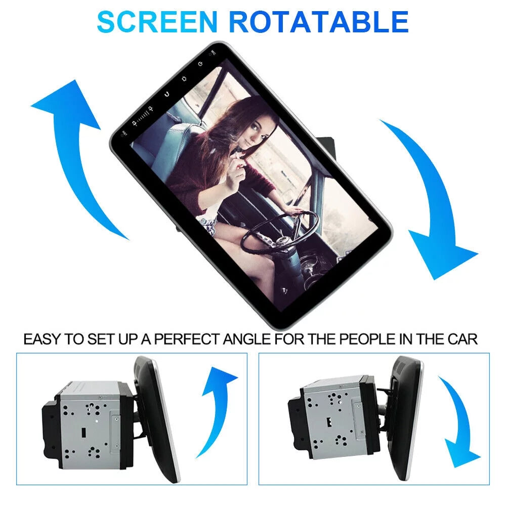 kydely  10 Inch On-Board Android 9.1 GPS Wifi Dual Din Touch Screen Player Navigation