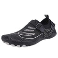 JHLZHS Outdoor Couple Men Waterproof Mountaineering Casual Sport Shoes Buckle Strap Beach Running Breathable Soft Bottom Shoes Black