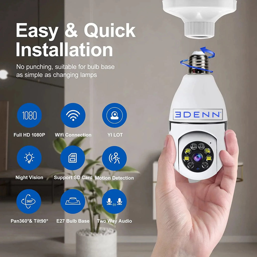 Edenn i-defend bulbs security camera 3 pack