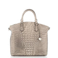 Brahmin Large Duxbury Sugar Cane Silver/Metallic Satchel