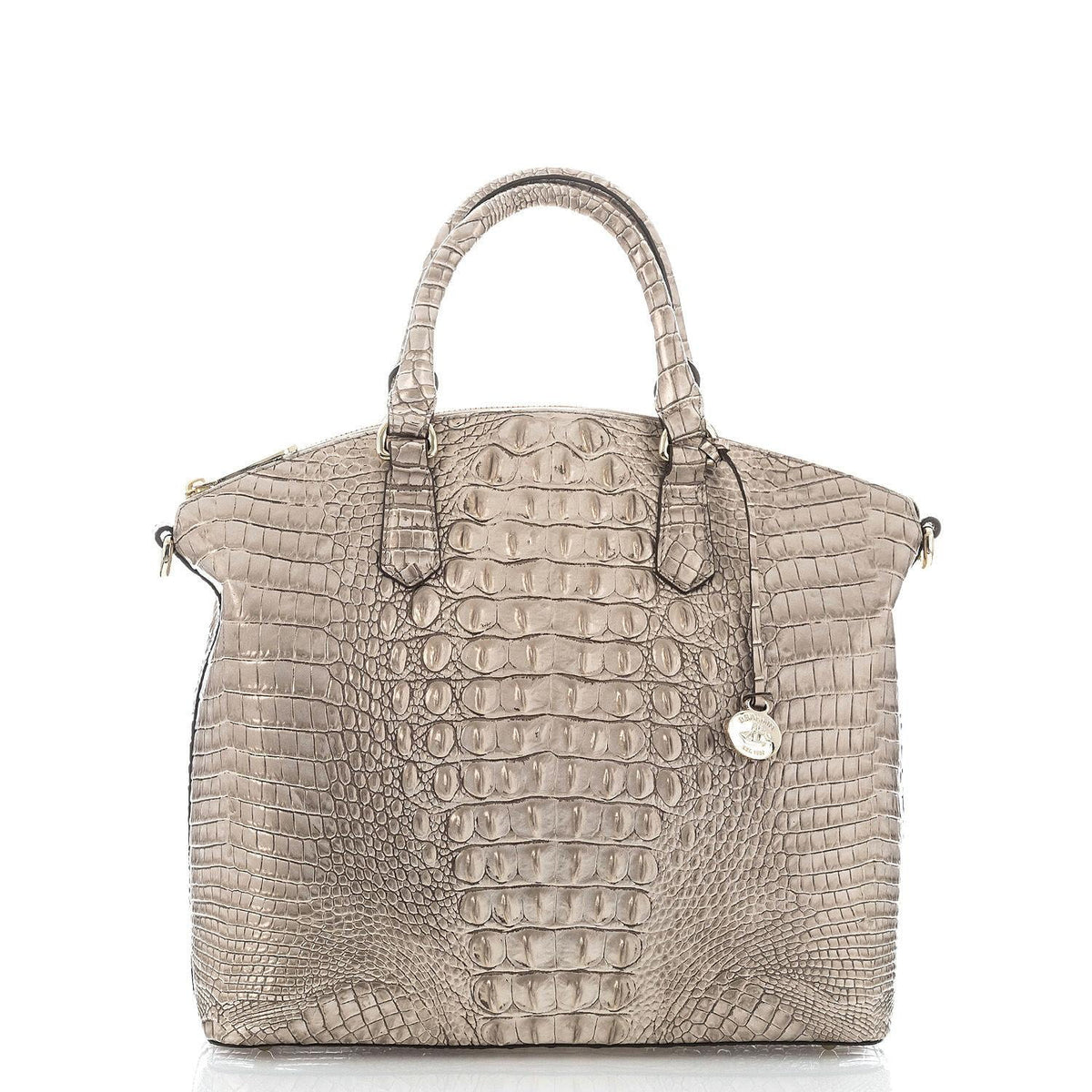 Brahmin Large Duxbury Sugar Cane Silver/Metallic Satchel