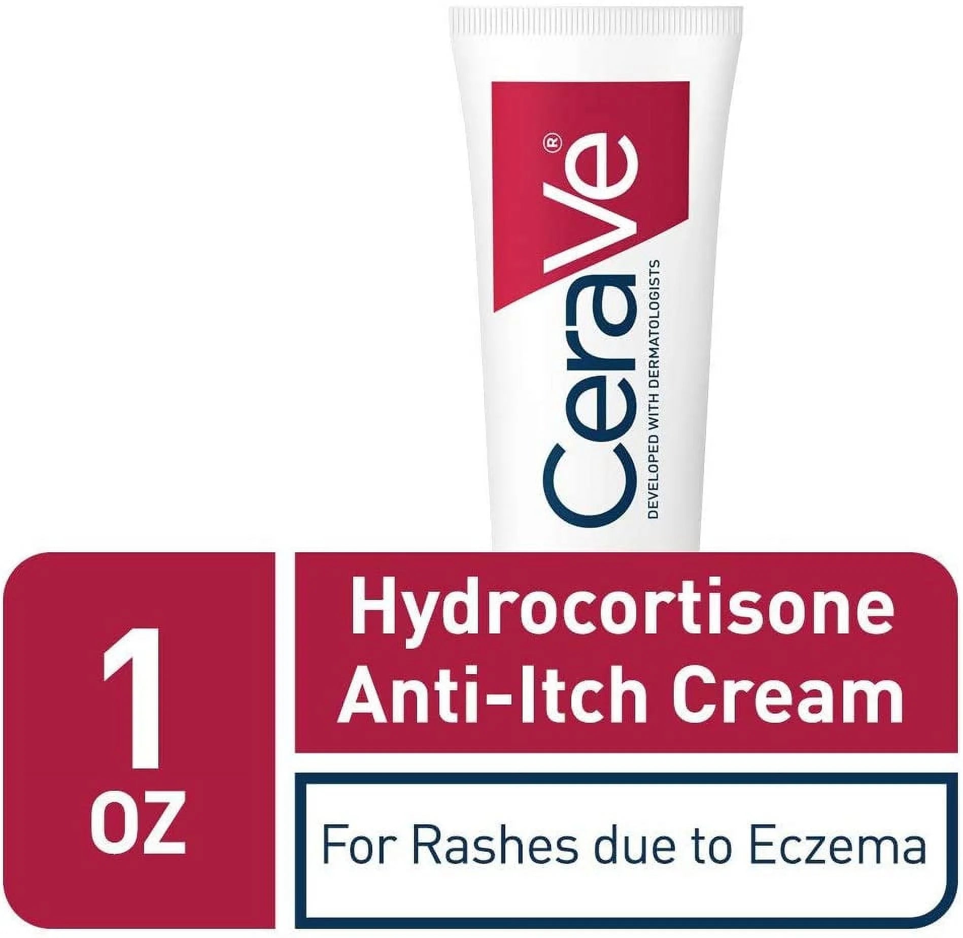 CeraVe Hydrocortisone Anti-Itch Cream - 1 oz, Pack of 4