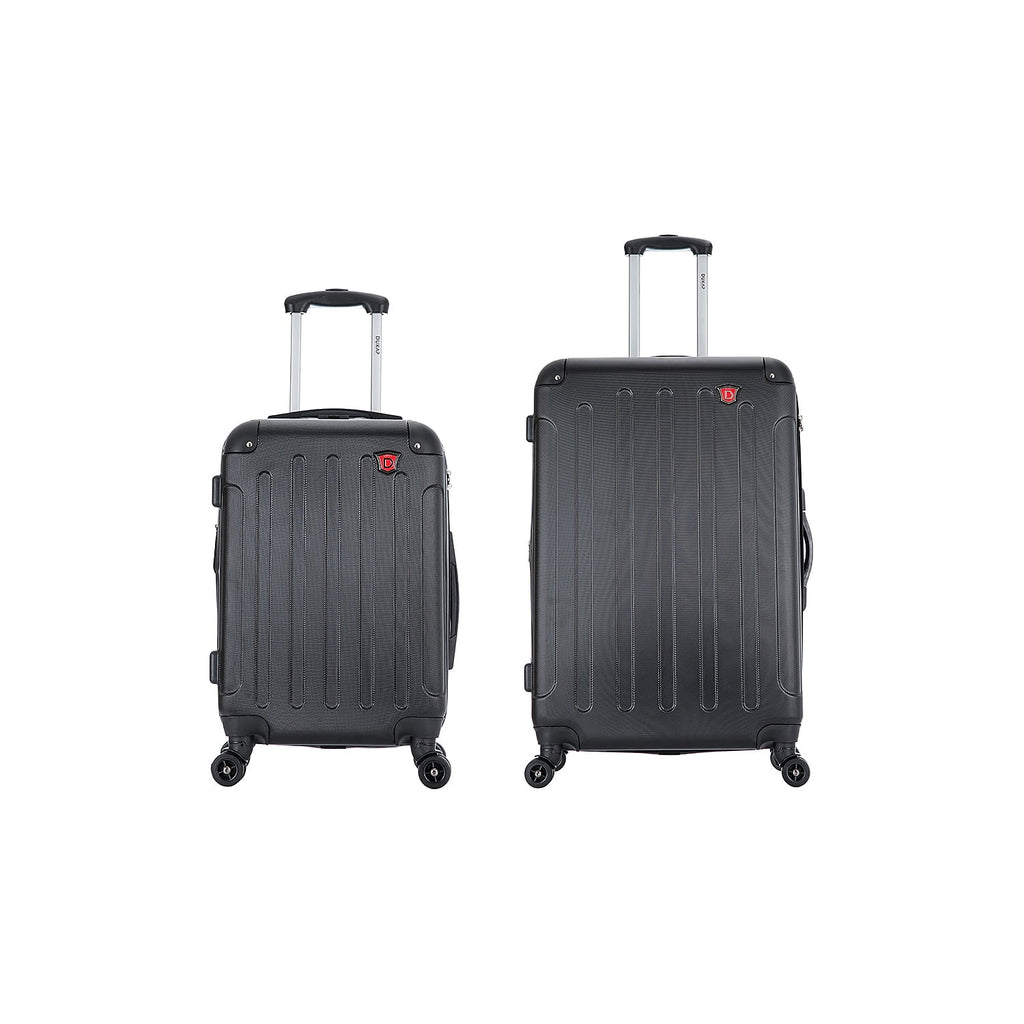DUKAP Intely 2-Piece Plastic Luggage Set Black (DKINT0SM-BLK)