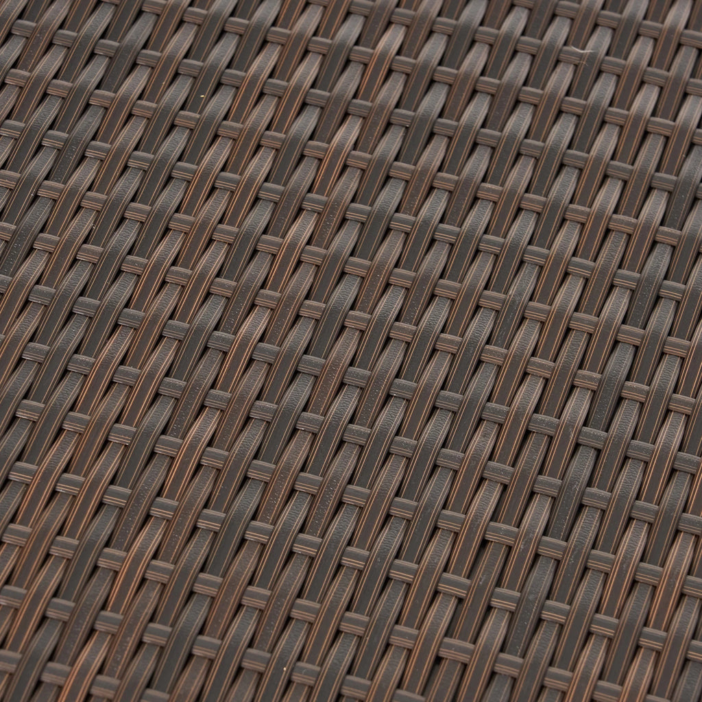 Emil Outdoor Multi-brown Wicker Rectangle Table
