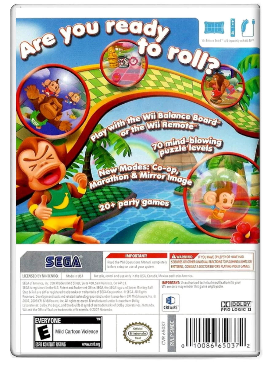 Used Super Monkey Ball: Step & Roll - Nintendo Wii (Used)