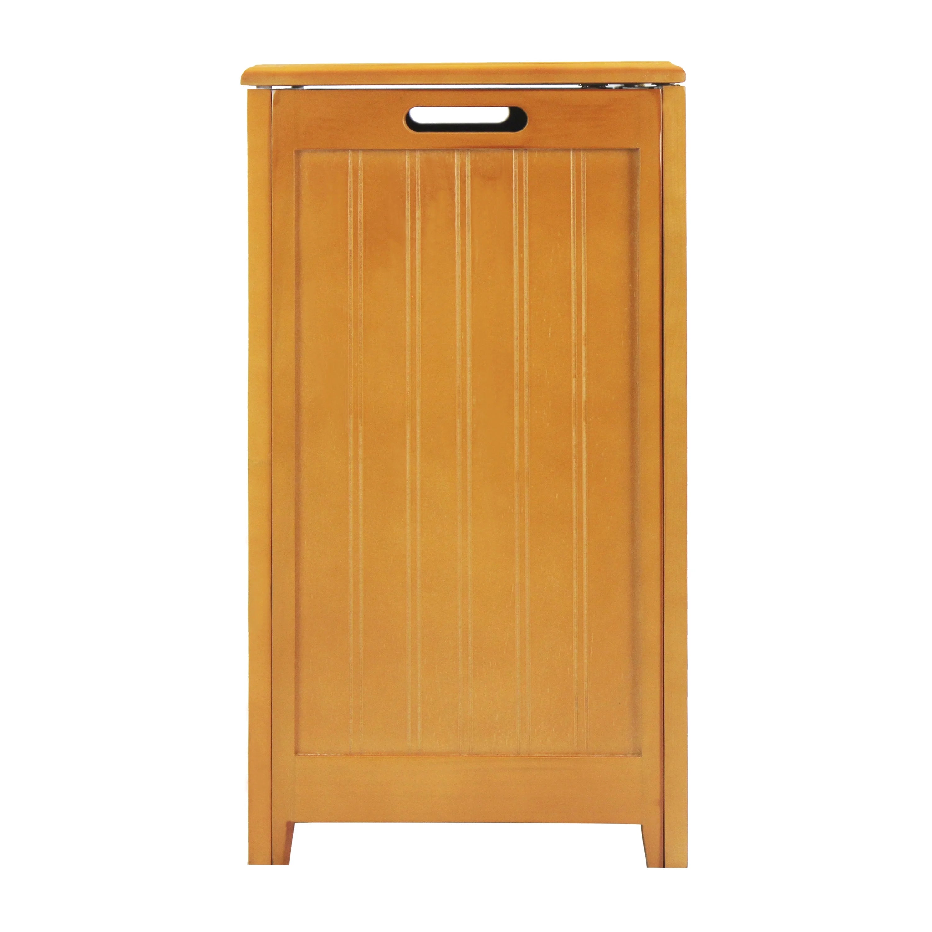 Oceanstar Natural Finished Rectangular Laundry Wood Hamper with Interior Bag RHP0109N