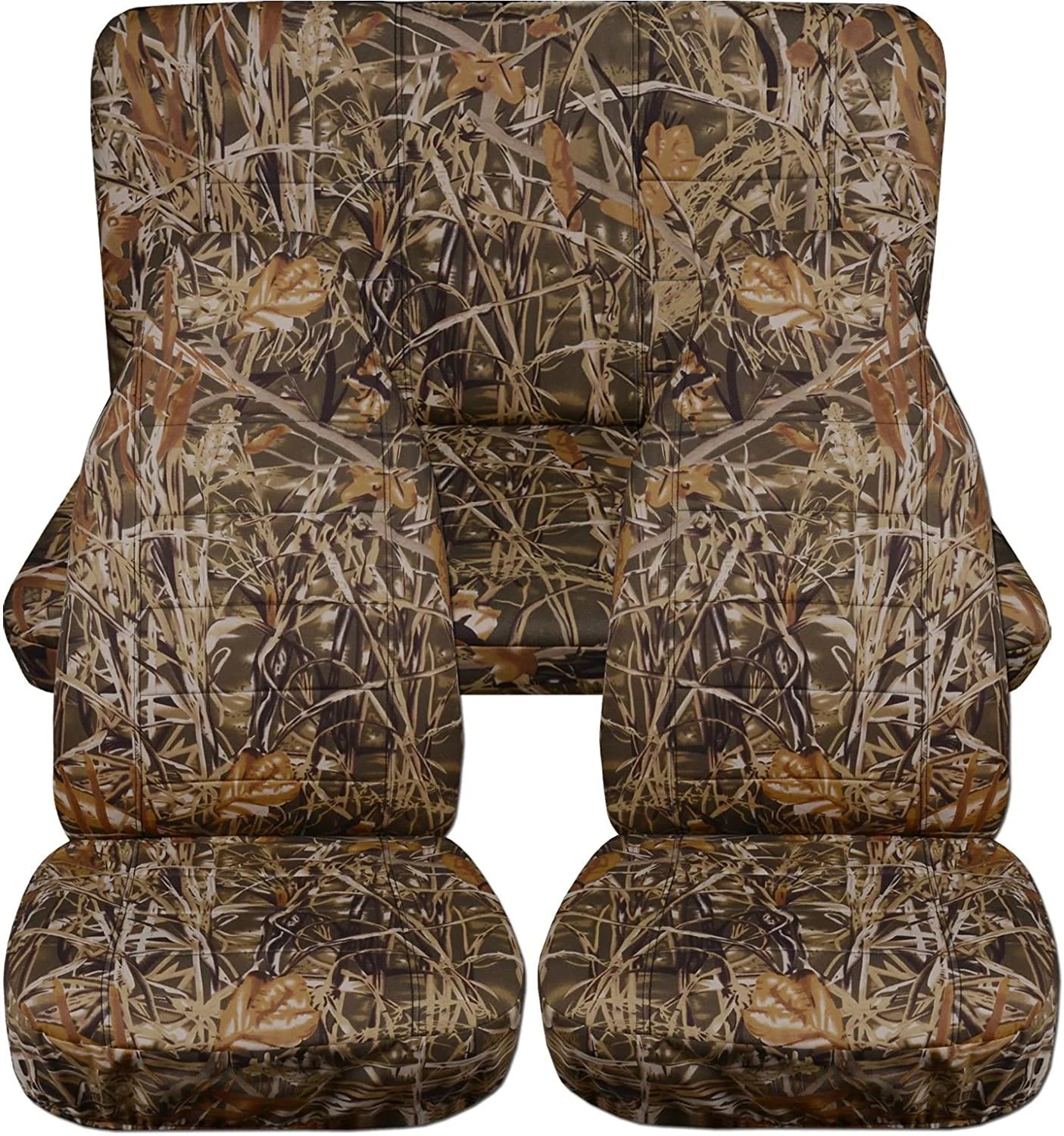 T407-Designcovers Compatible with 2003-2006 Jeep wrangler LJ Camo 2door Seat Covers:Wetland Camouflage - Full Set Front&Rear Front&Rear