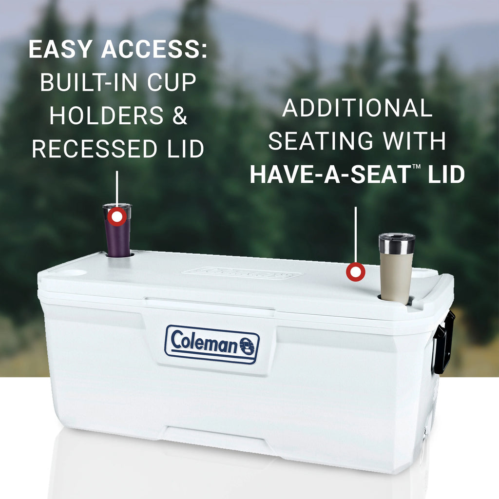 Coleman 150 qt. Hard Sided Ice Chest Cooler, White