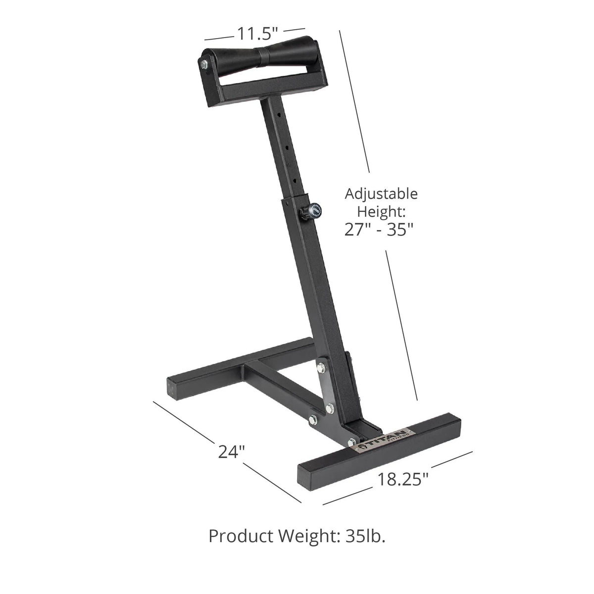 Titan Fitness Rackable Landmine Stand, Nylon Roller Barbell Rest Load Capacity 440 LB, Barbell Shoulder Press Landmine Attachment for Home Gym Strength Training Deadlift, Squat, Clean N Jerk Movements
