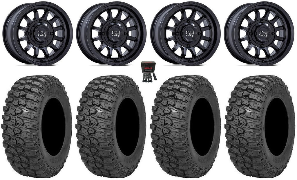 Black Rhino Rapid 14" Wheels Bk 30" Trail Saw 2.0 Tires Polaris RZR XP 1000 / PRO XP / Ranger XP 900/1000