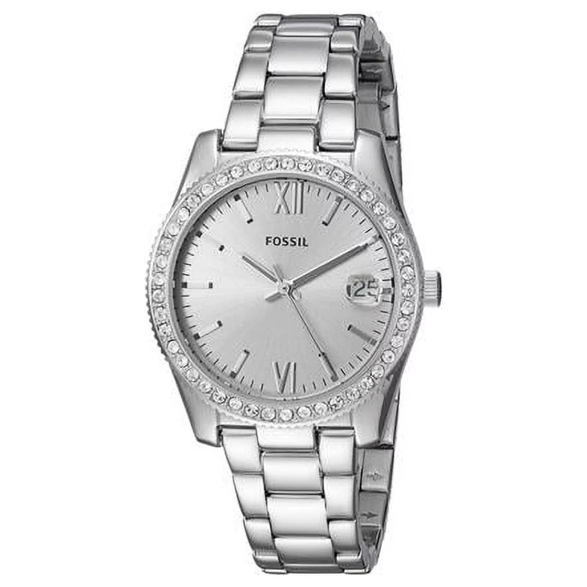 Fossil  Silver Dial Scarlette Corrosion-free Metal Watch for Ladies
