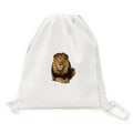 Feline Lions Lie Fierce Art Deco Fashion Backpack Canvas Drawstring Reusable Mesh Shopping Bag