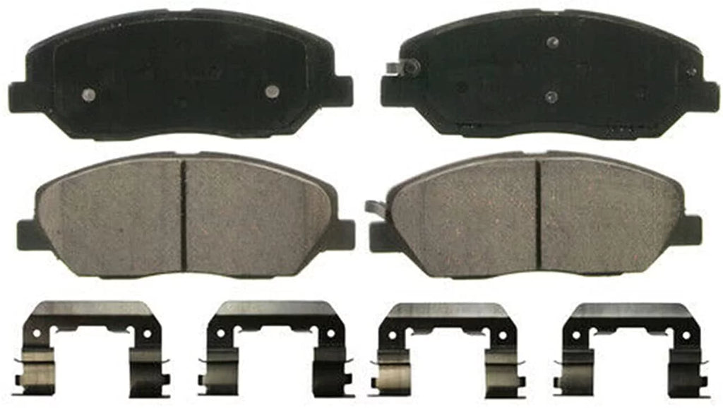 Detroit Axle - Brake Pads for 2007 2008 2009 Hyundai Santa Fe Front and Rear Ceramic Brake Pads w/Hardware Replacement Brakes