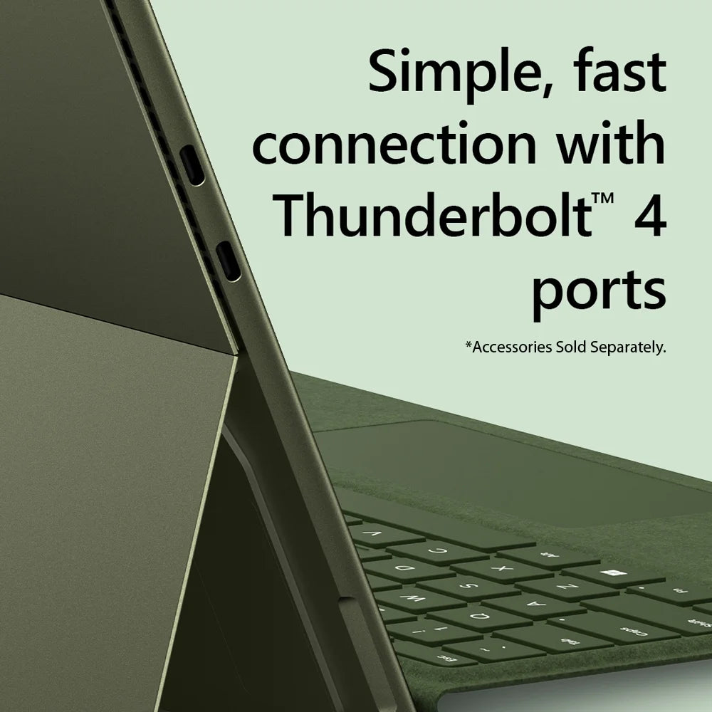 Restored Microsoft Surface Pro 9 13" Touch Tablet, Intel i7 16GB/256GB, Forest (Refurbished)