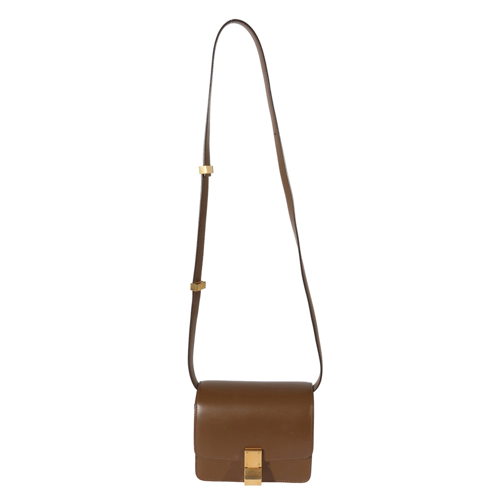 Celine Brown Smooth Leather Small Box Bag Used