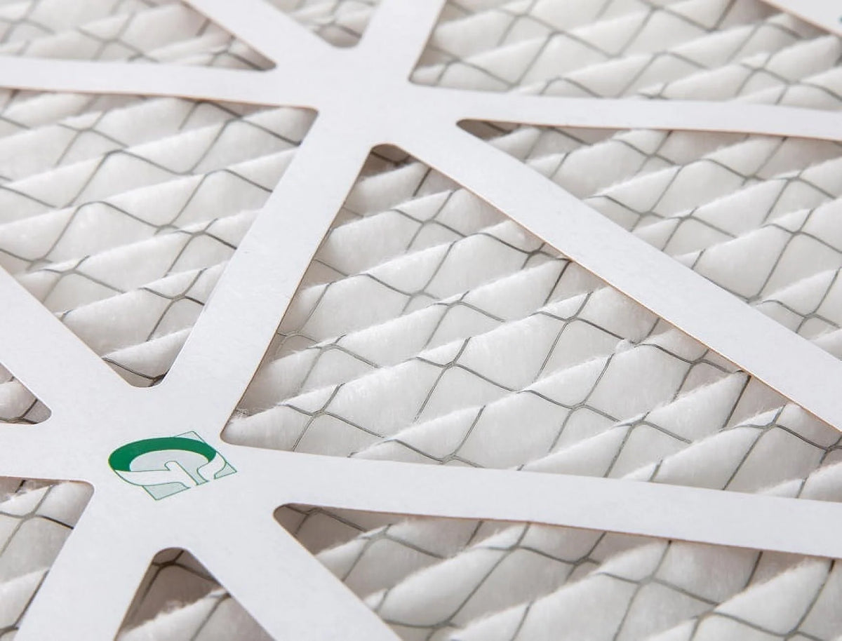 12 Pack of 10x20x2 MERV 10 Pleated 2" Inch Air Filters by Glasfloss. Actual Size: 9-1/2 x 19-1/2 x 1-3/4