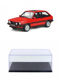 Diecast Car w/Display Case - 1981 Ford Fiesta Mk.1 XR2, Sunburst Red - Ottomobile OT848 - 1/18 scale Resin Model Toy Car