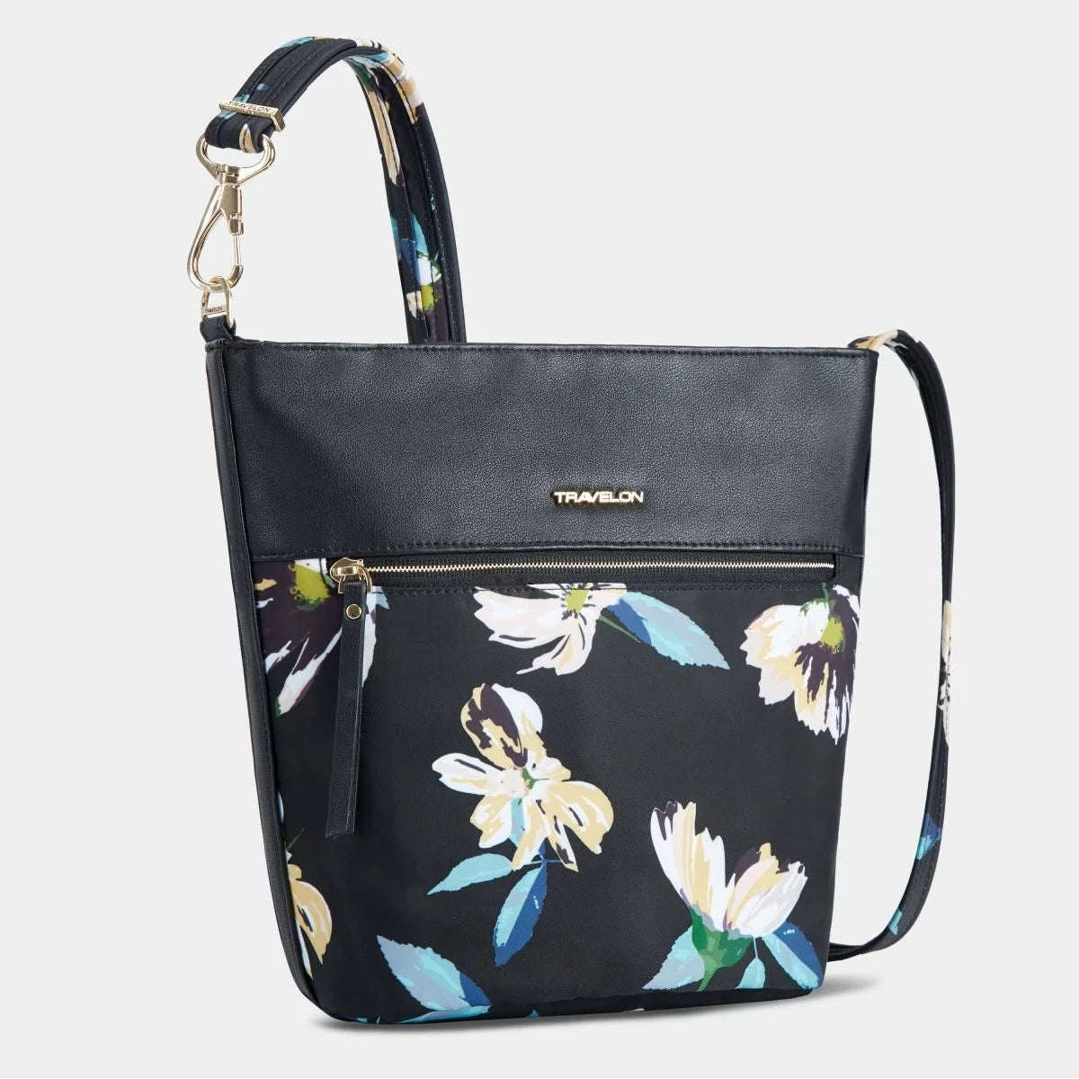 Travelon Addison Bucket Bag Midnight Floral - 43491-50C