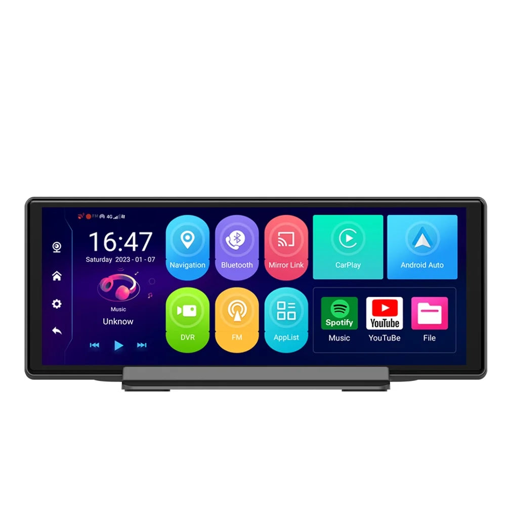 Walmeck 10.26 Inch Dashcam GPS Navigation Dual Camera Car DVR Android 10.0