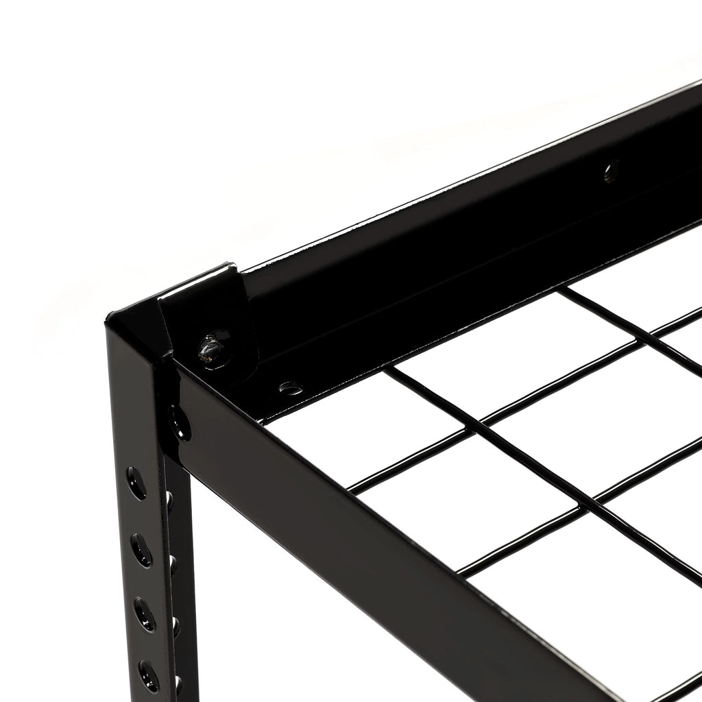 HECASA 3FT X 6FT Overhead Storage Rack Heavy Duty 72" x 36" Mounted Ceiling Rack Shelf Black Alloy