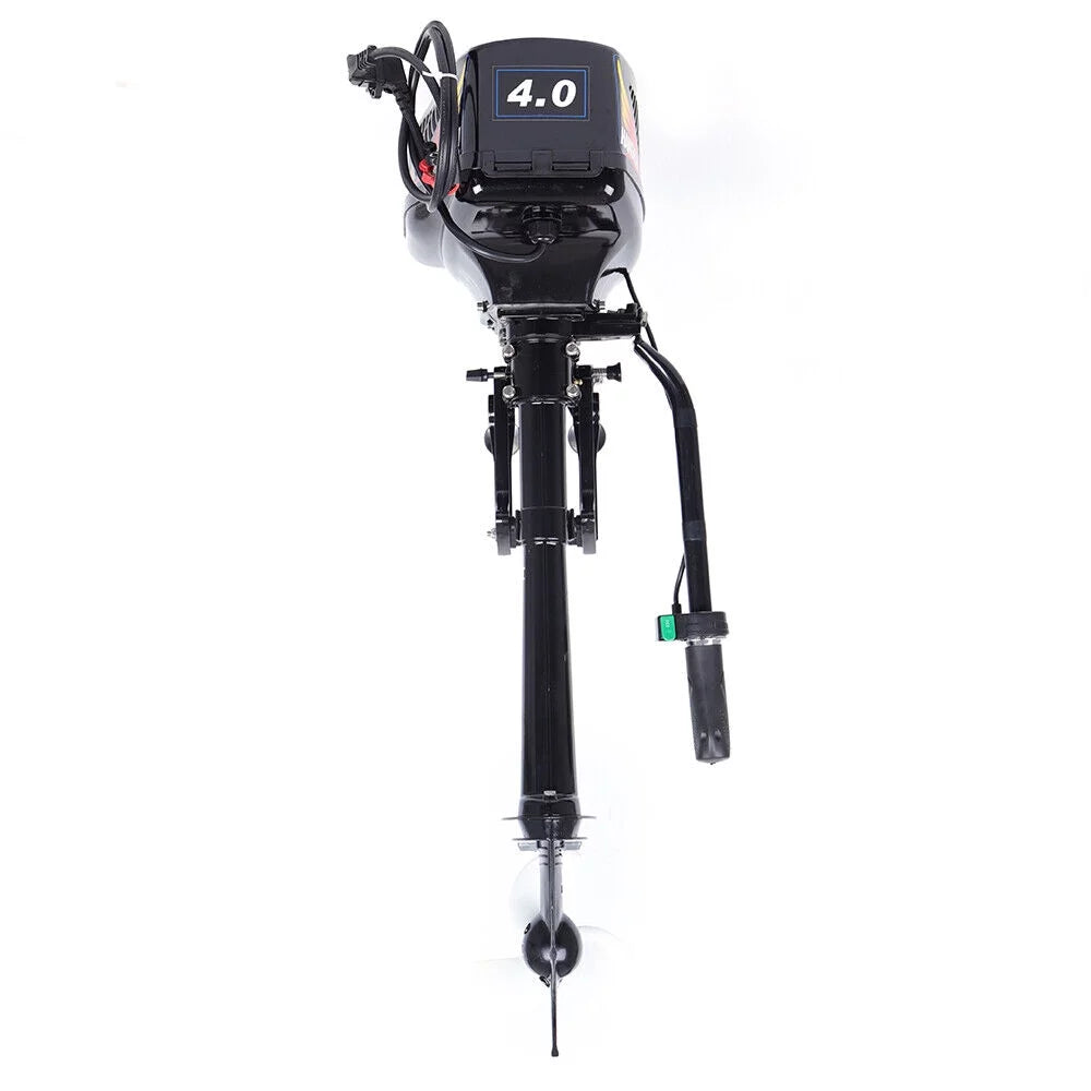 Miumaeov 1000W 4 HP Electric Outboard Motor Boat Engine Trolley Brushless Motor