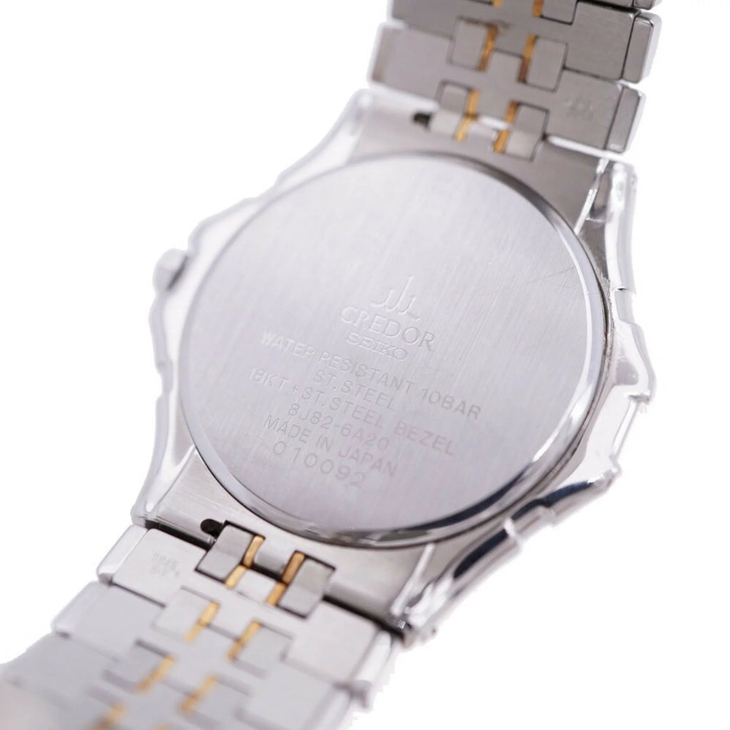 Secondhand Seiko Credor Pacific 8J82-6A20 quartz watch K18/SS silver/gold (Fair)