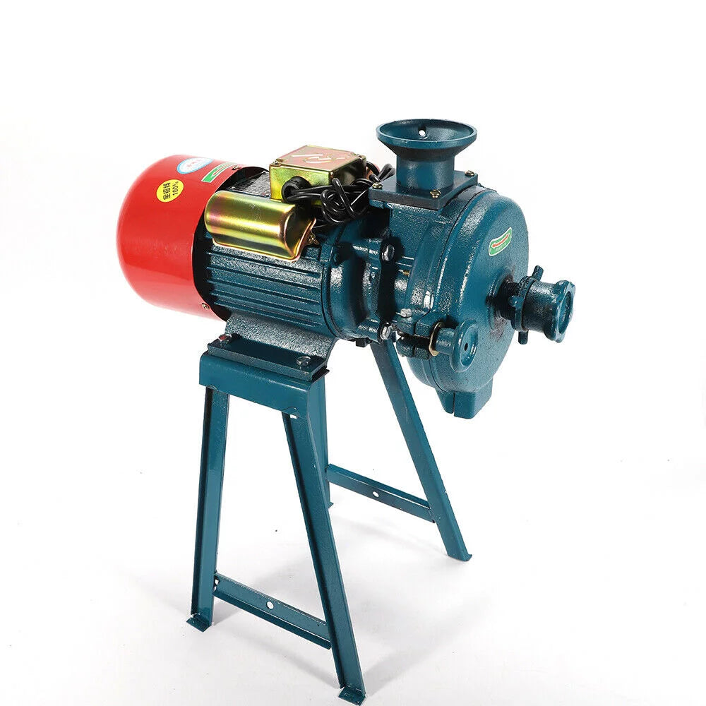ZhdnBhnos 2200W 220V Electric Grain Flour Grinder Mill Commercial Heavy Duty Corn Wheat Cereal Dry Feed Grinder Pulverizer Machine w/ Funnel 1400r/Min