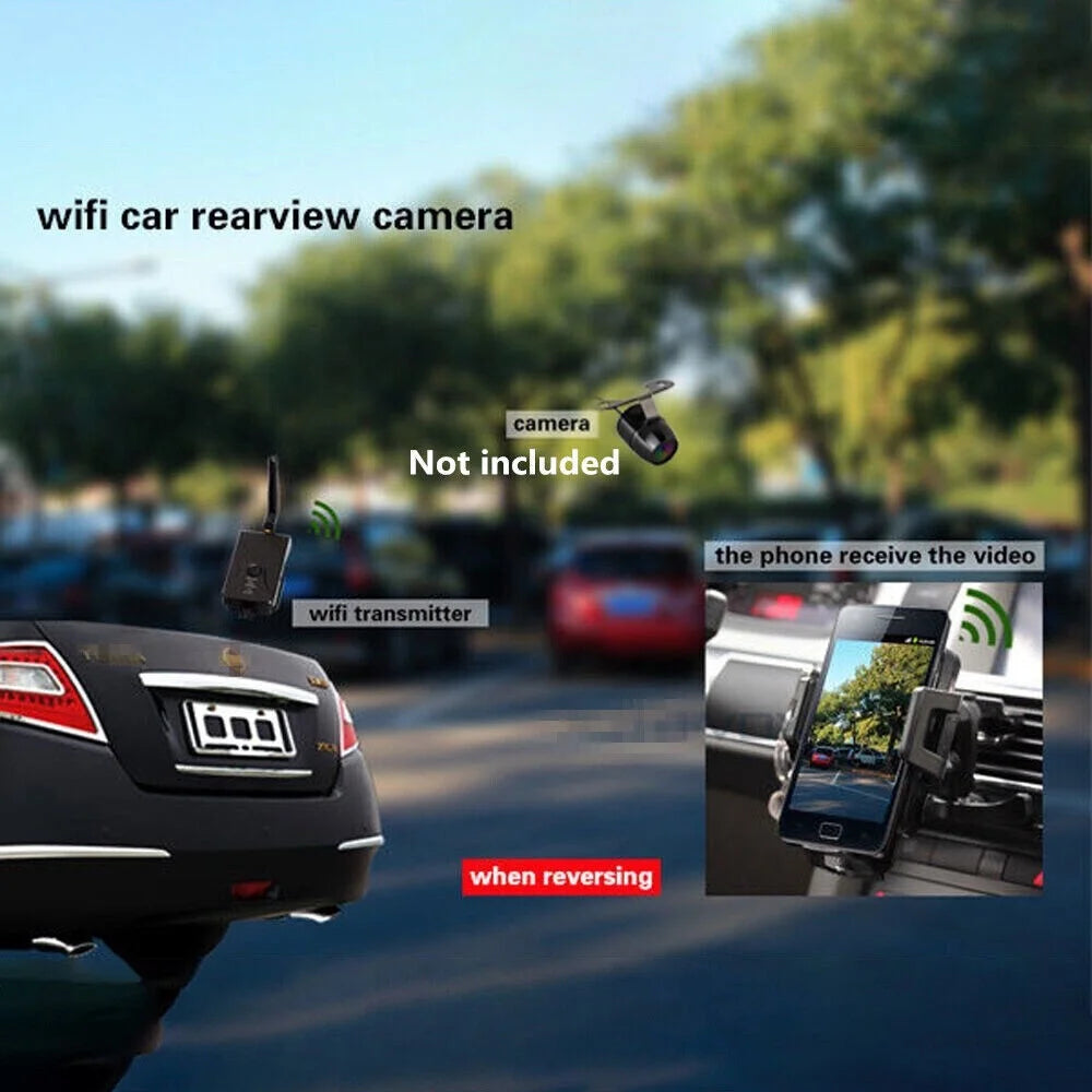 Easy Wireless Car Reversing Camera AV to Wifi Transmitter Module - Stable Signal, 50m Range - Ideal for Rear View Camera