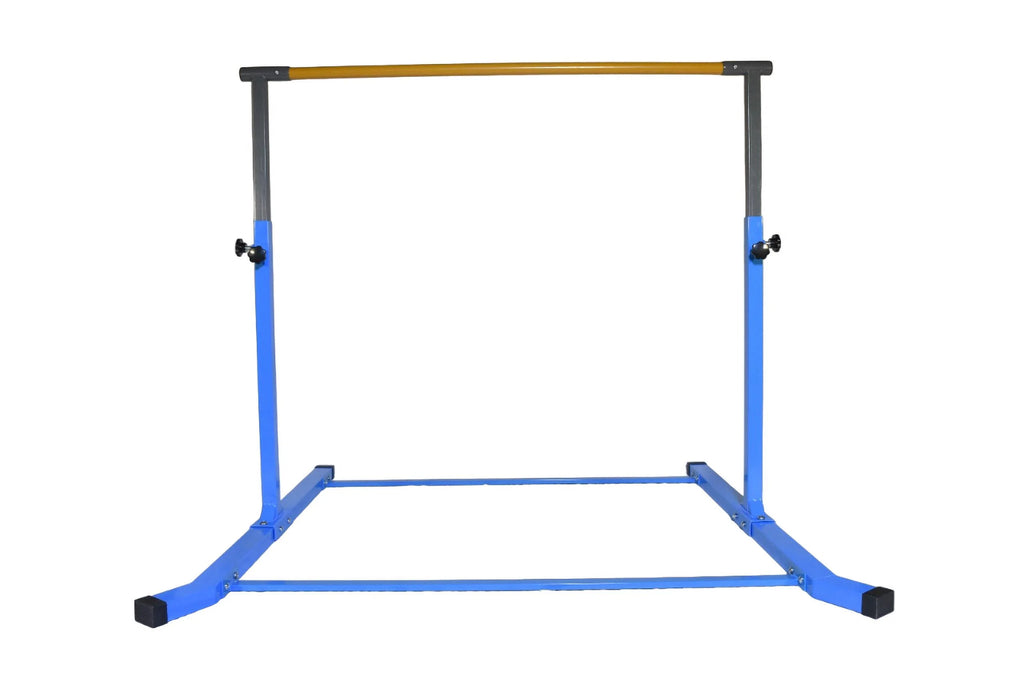 5 Star-TD Gymnastics Training Kip Bar for Kids, Expandable Between 3 FT to 5 FT, Adjustable Height Horizontal Bar Gymnastic Training Fitness Equipment for Home Practice Tumbling (Blue)