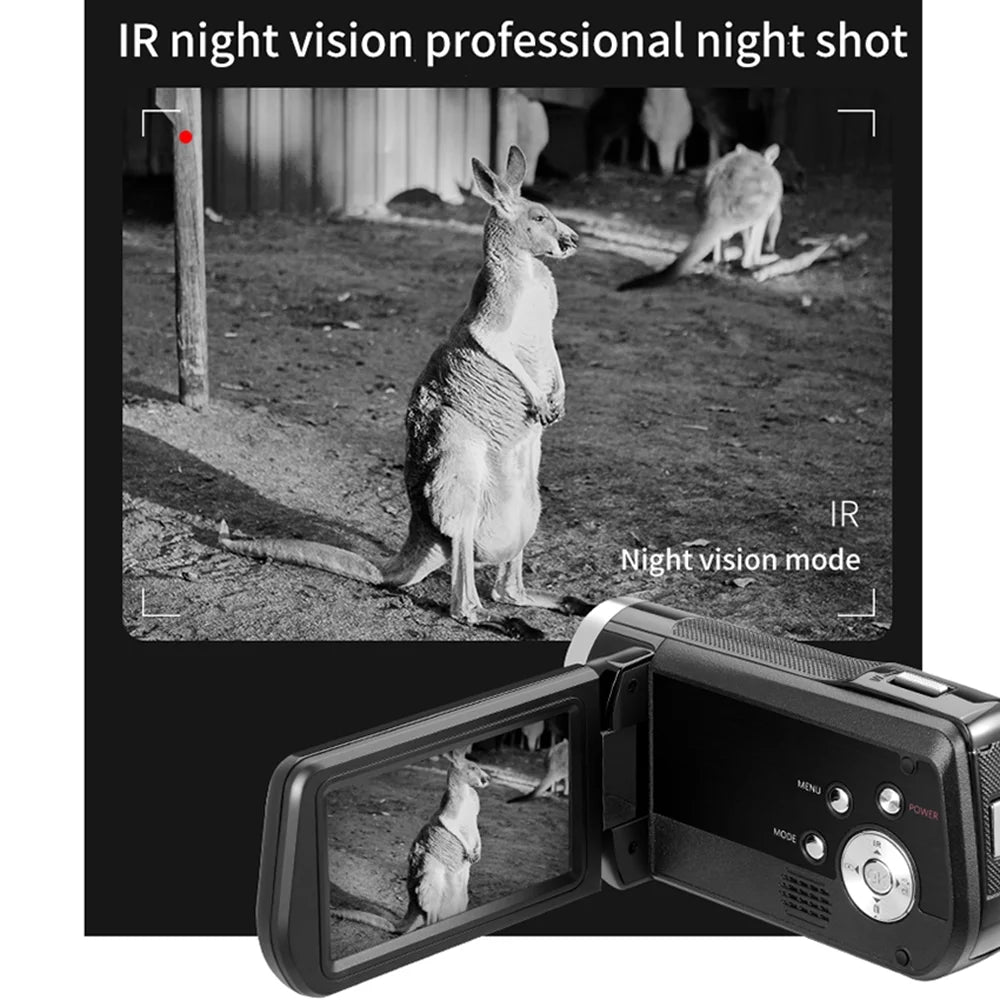 ORDRO 4K Digital Video Camera AC2 Camcorder with 48MP 30X Zoom IR Night Vision IPS Touchscreen for Filmmaking Vlogging