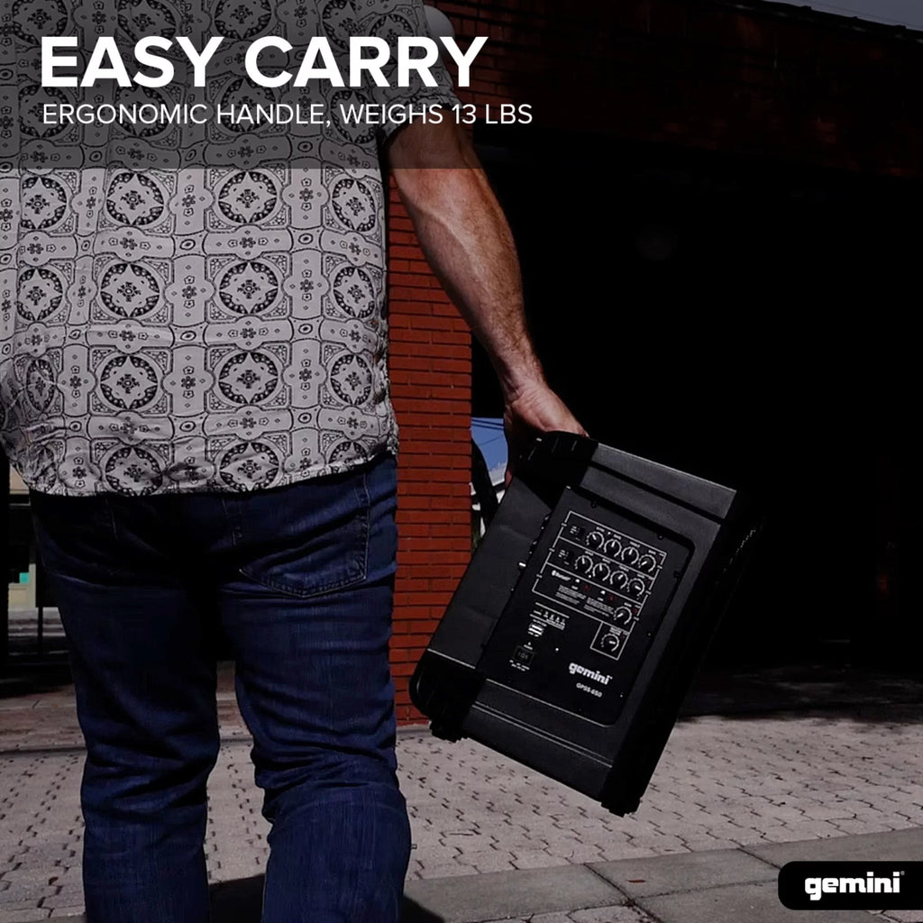 Gemini GPSS-650 Battery-Powered PA System