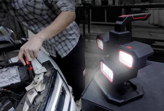 Hyper Tough 2000-Lumen LED Rechargeable Work Light & Detachable Spotlight