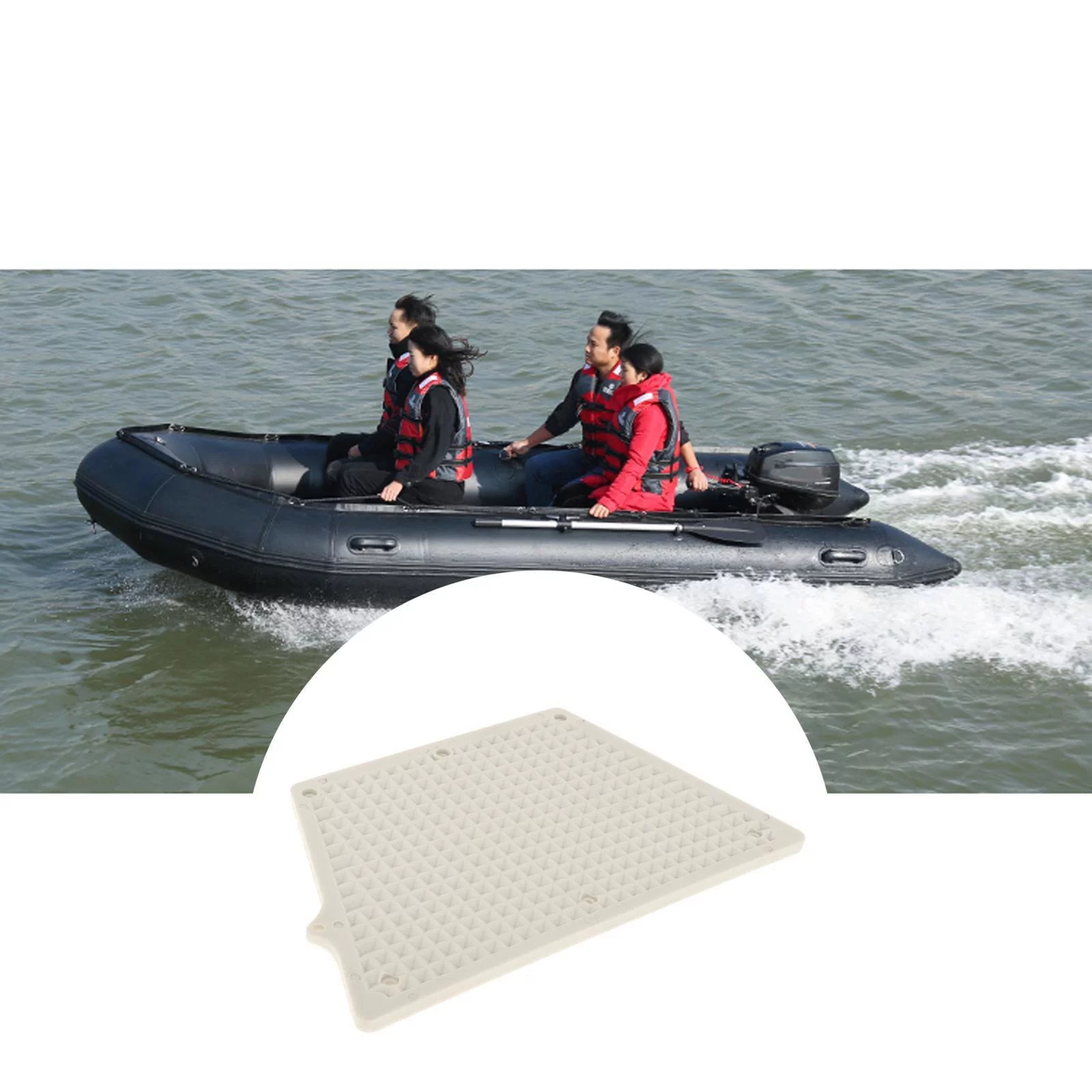 Transom Outboard Mounting Plate Pad for Rubber Dinghy Engine Bracket
