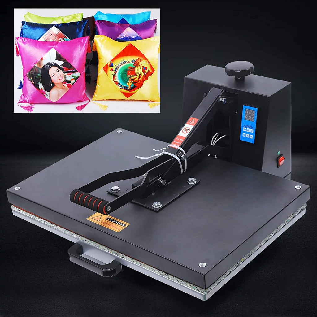 Anqidi 16" x 24" Clamshell Heat Press Machine T-shirt Digital Sublimation Transfer Printer 0~250℃ Time TEMP Pressure Adjustable