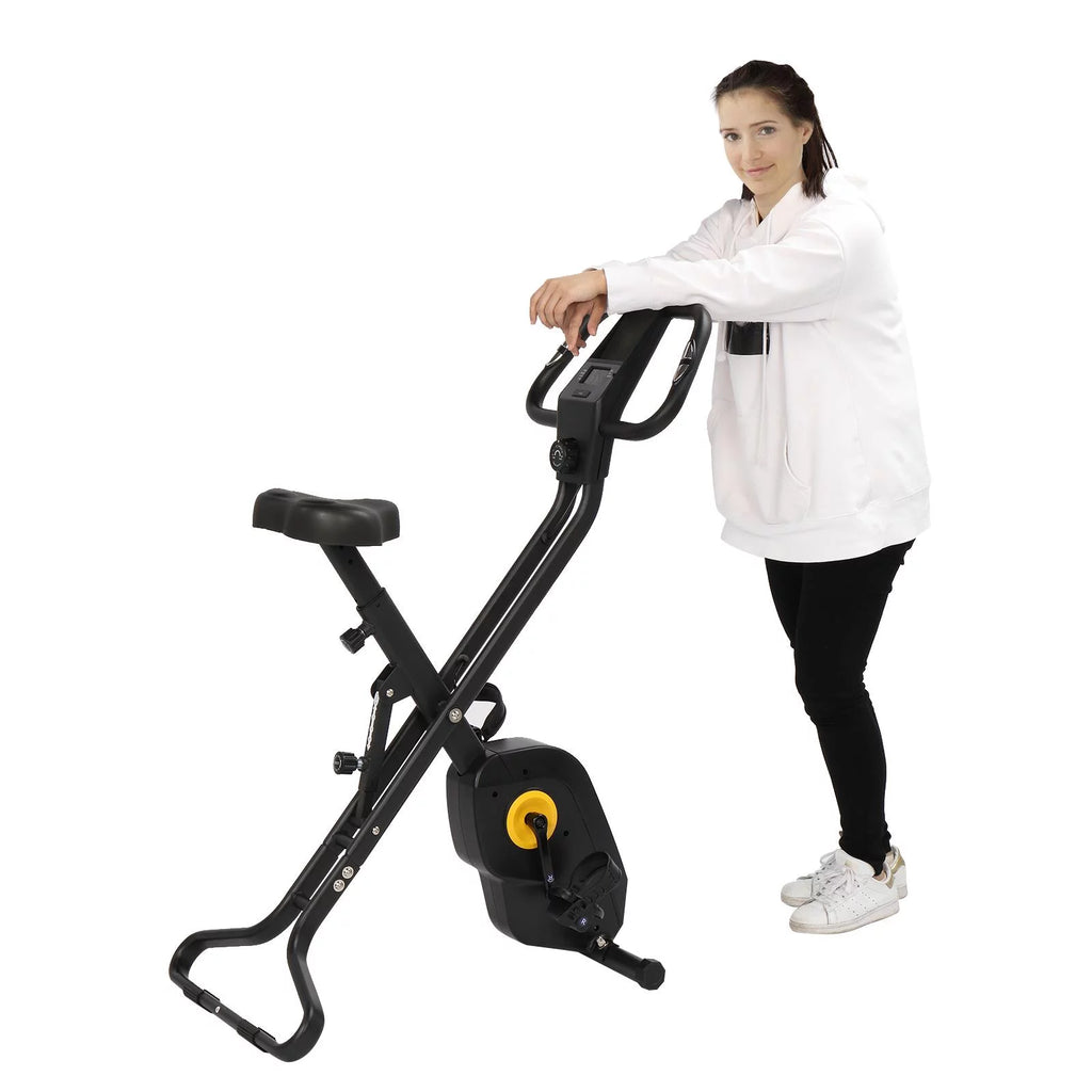 SalonMore Folding Upright Bike, for Indoor Home Cycling Trainer