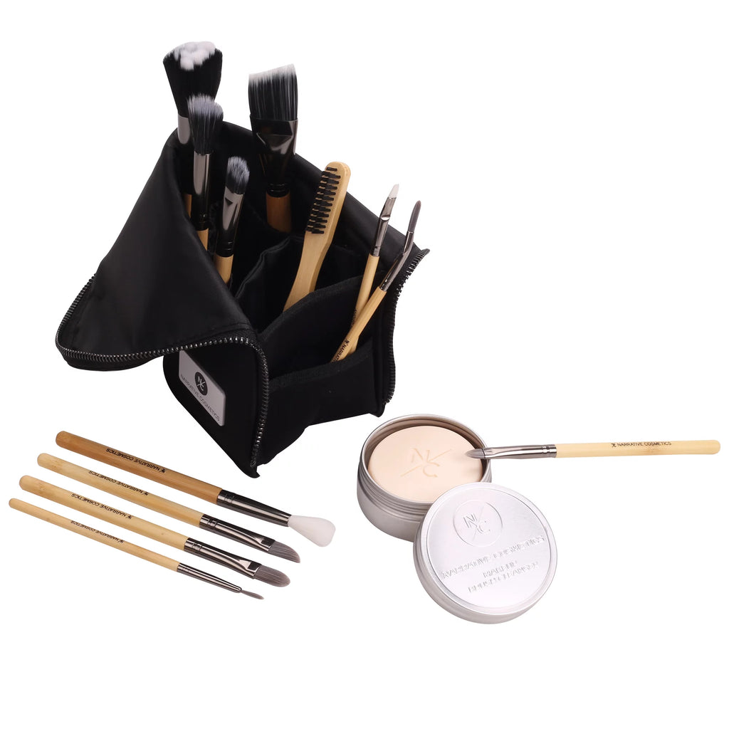 Narrative Cosmetics Essential SFX Makeup Brush Kit - 12 Piece Special Effects Makeup Brush Set - Collection#1