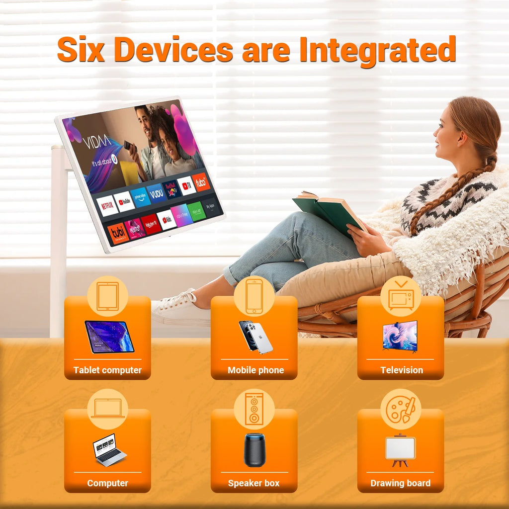 JYXOIHUB 22 inch StandbyMe 1080p Portable Touch Screen Televisions, Wireless TV on Wheels