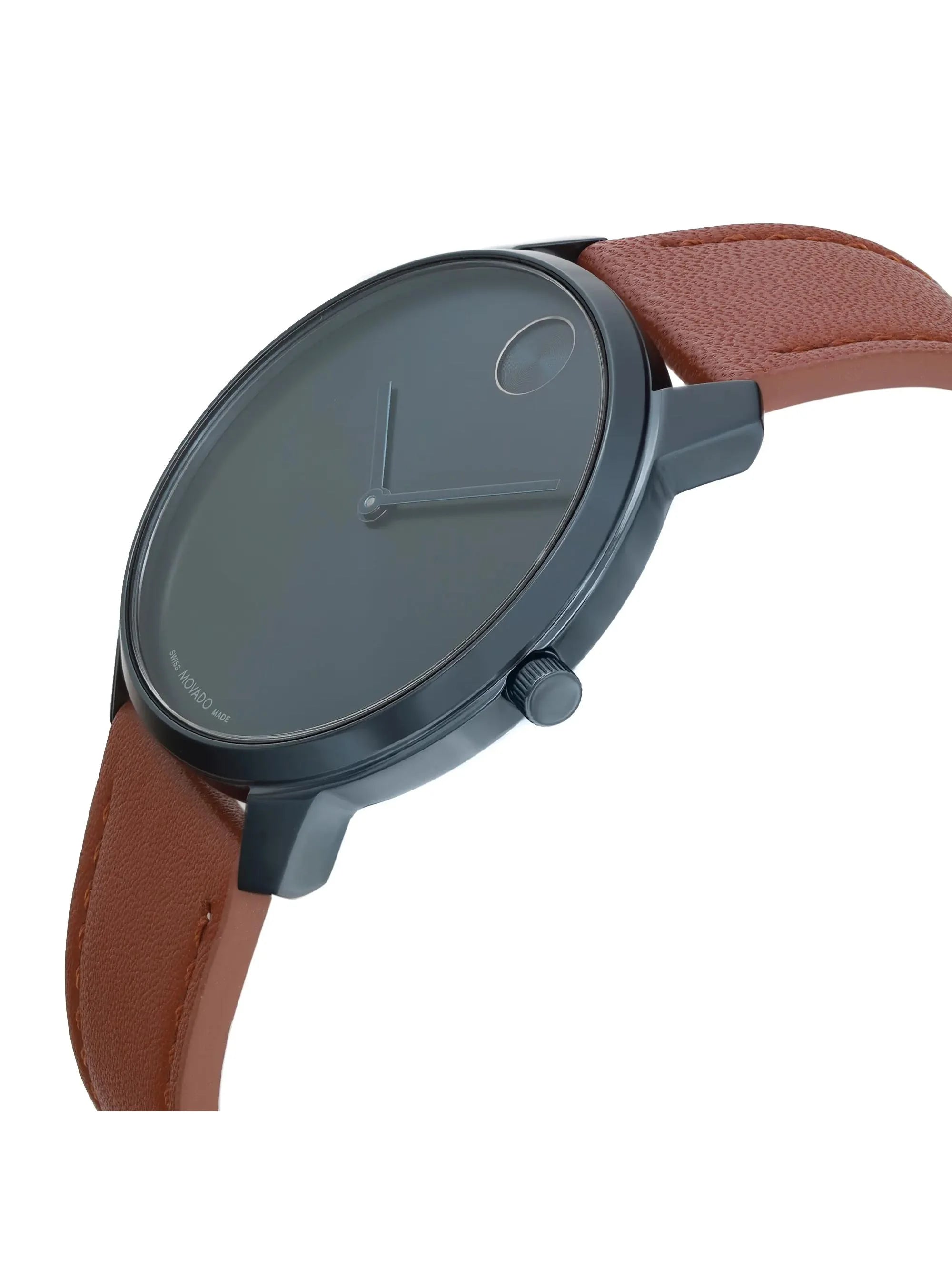 New Movado BOLD Thin 42mm PVD Metal Blue Dial Quartz Men Watch 3600830