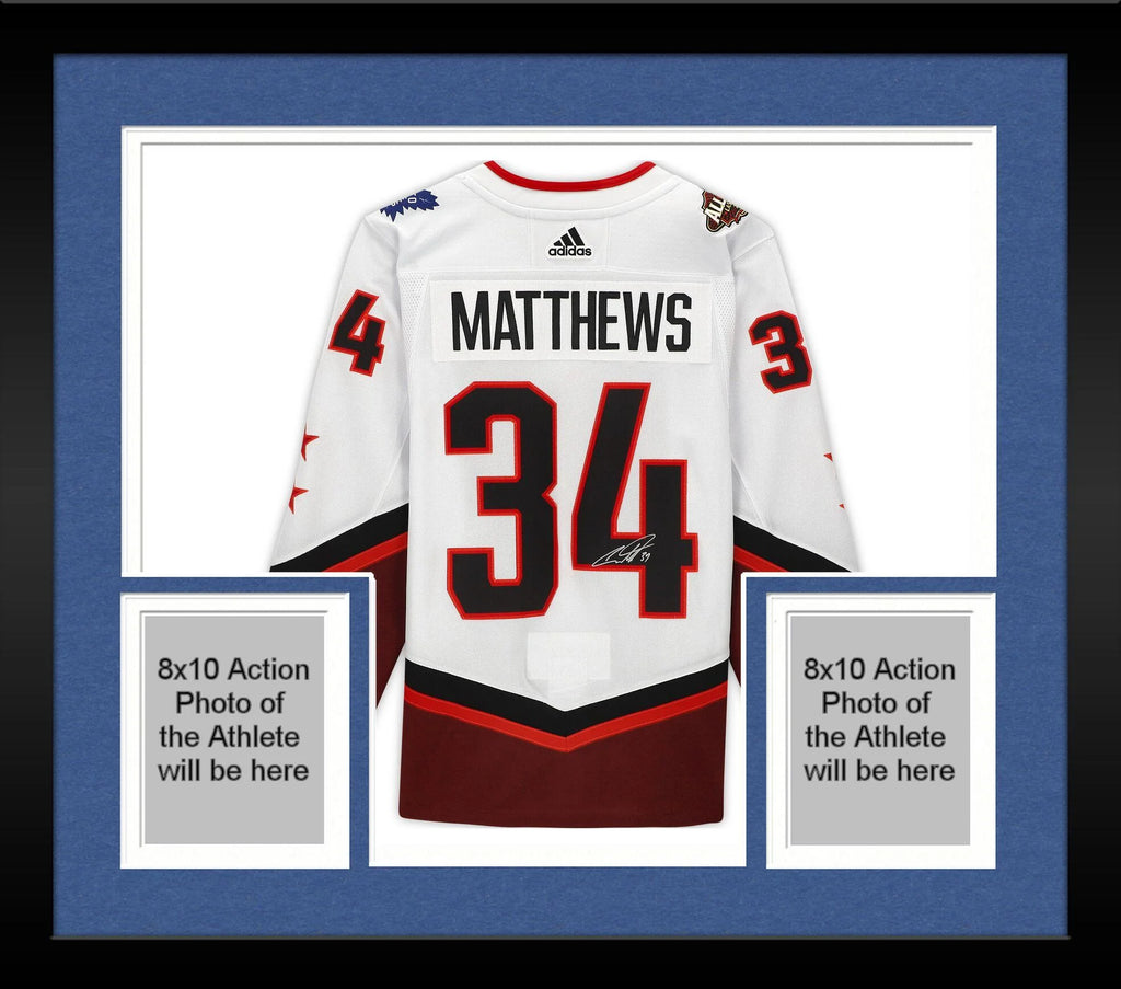 Framed Auston Matthews Autographed 2022 NHL All-Star Game White Adidas Authentic Jersey - Fanatics Authentic Certified
