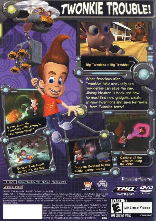 Previously Owned Jimmy Neutron Attack of the Twonkies PlayStation 2