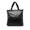 Secondhand Authenticated Chanel CC Tote Lambskin Leather Black Tote Bag Unisex (Good)