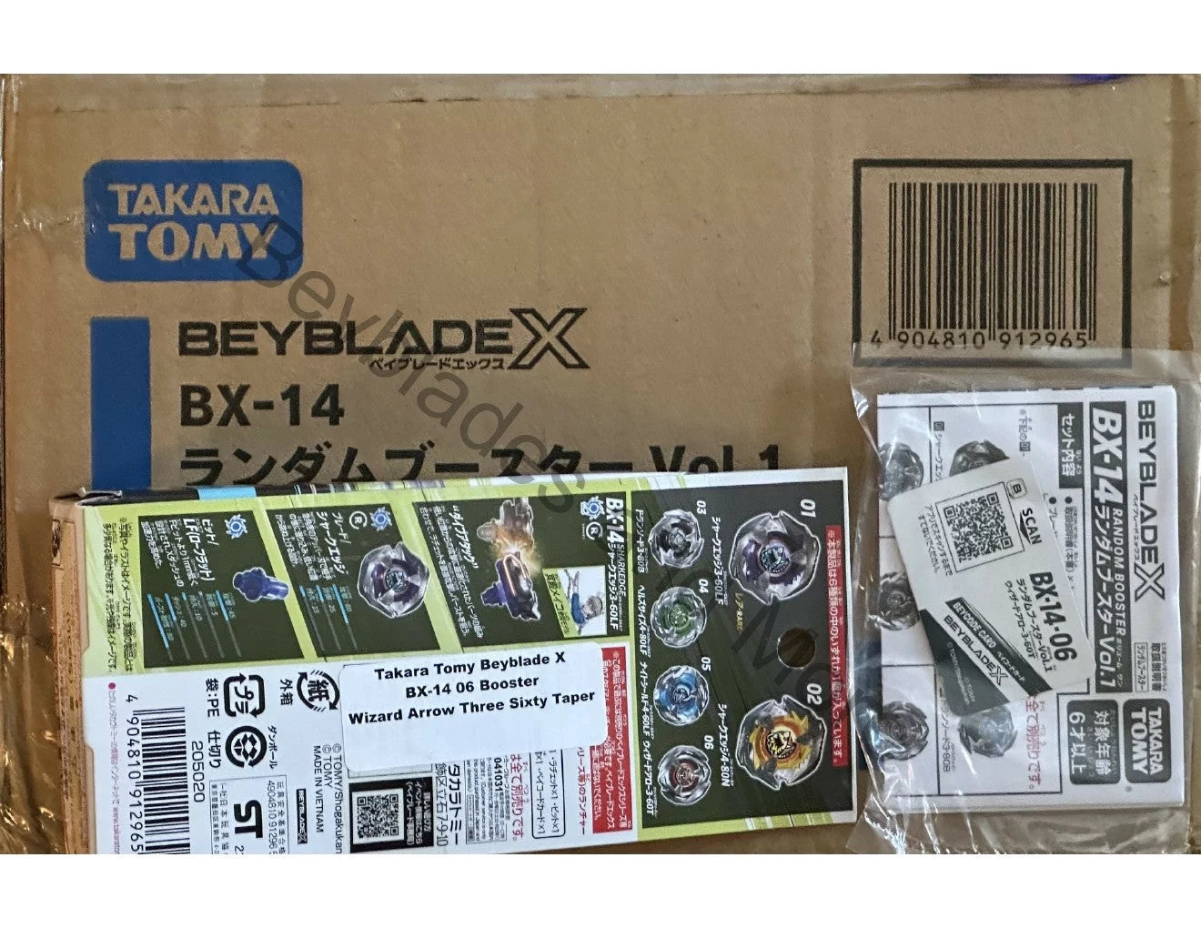 Takara Tomy Beyblade X BX-14 06 Booster Wizard Arrow Three Sixty Taper