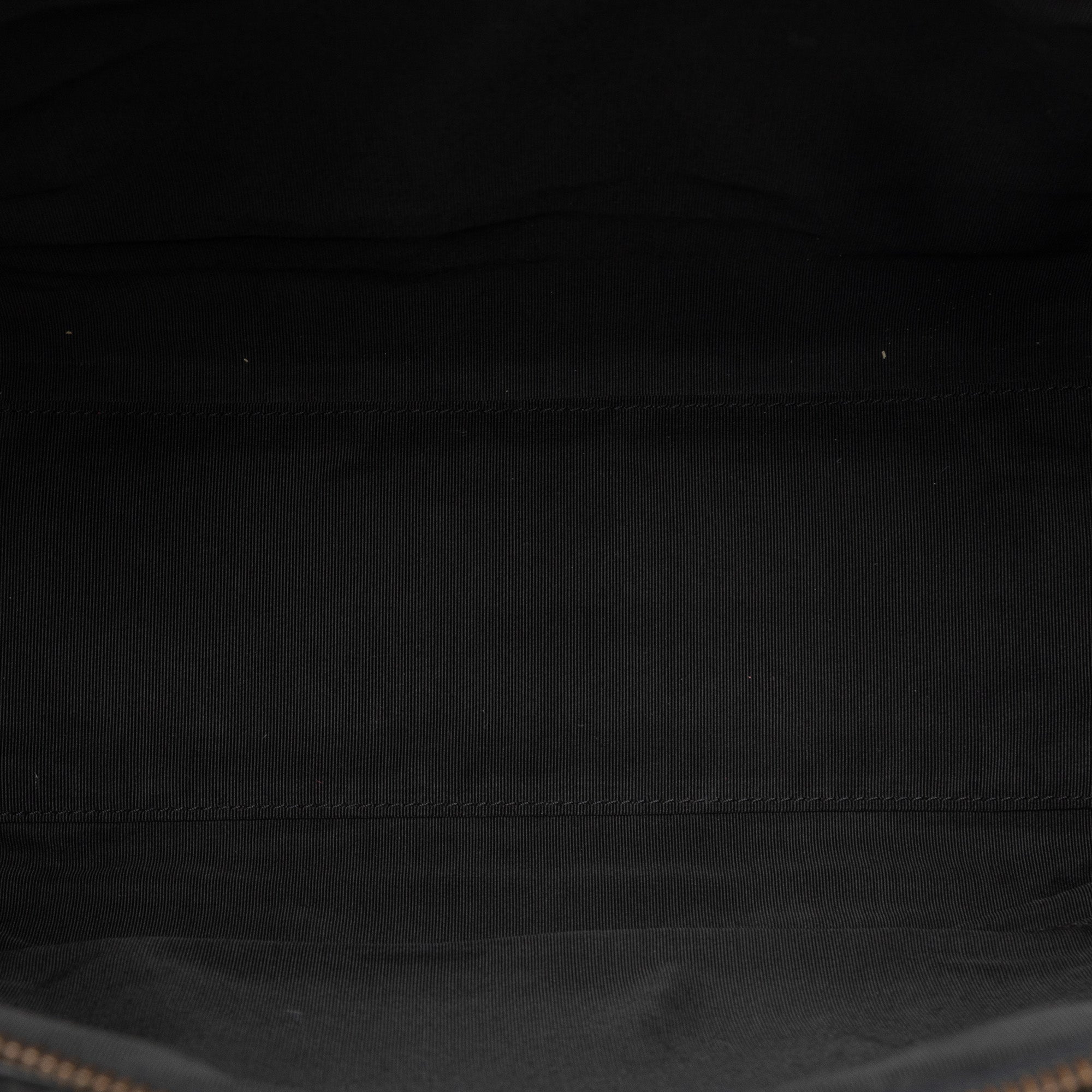 Used Authenticated Chanel CC Wild Stitch Handbag Lambskin Leather Black Top HandleBag Unisex (Good)