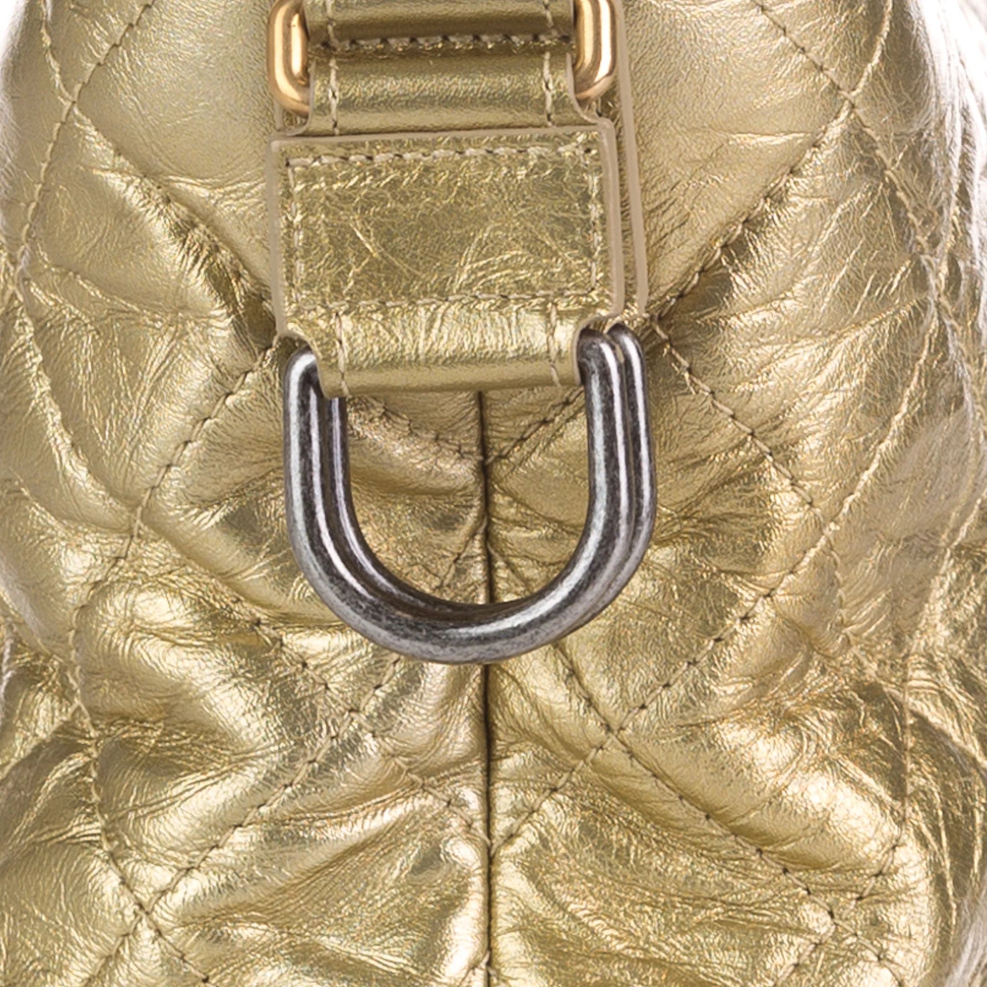 Used Authenticated Chanel Medium Gabrielle Hobo Lambskin Leather Gold Shoulder Bag Unisex (Good)