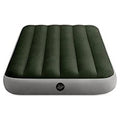 INTEX 64777E Dura-Beam Standard Prestige Air Mattress: Fiber-Tech – Twin Size – Hand-Held Battery Pump – 10in Bed Height – 300lb Weight Capacity,Green